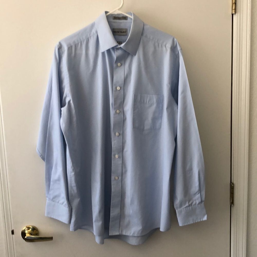 David Taylor Long Sleeve Dress Shirt Size 16 GUC